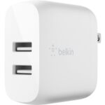 Belkin BoostCharge Dual USB-A Wall Charger 24W - Power Adapter - 24 W - 4.80 A Output - TAA Compliance