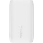 Belkin 37W Portable Dual Port USB-C Wall Charger - 1xUSB-A (12W), 1xUSB-C (30W) - Fast Charging - Power Adapter - White - 37 W - TAA Compliance