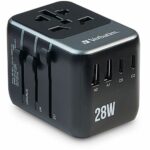 Verbatim UTA-07 Universal Travel Adapter 28W - USB-C, USB-A - 1 Pack - 28 W - 120 V AC, 230 V AC Input